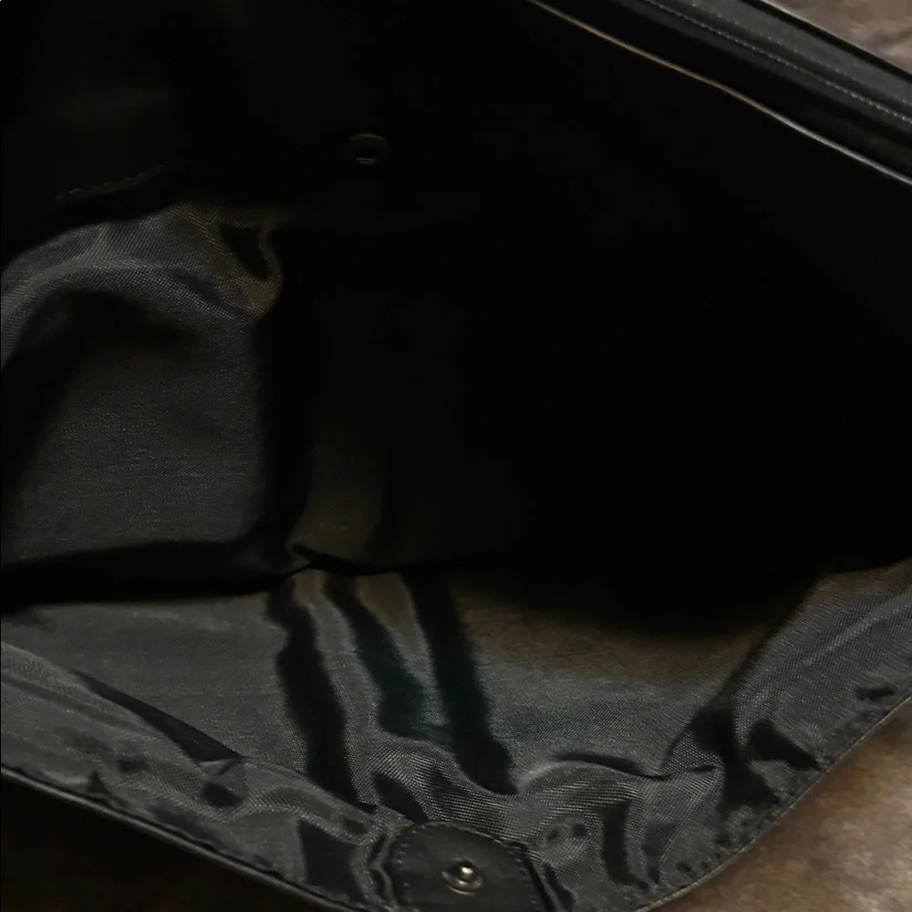 Elegant Black Leather Laptop Bag for Men